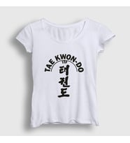 Presmono Kadın Beyaz Itf Taekwondo Ufc Mma Tekvando T-Shirt 497699tt (Beyaz)