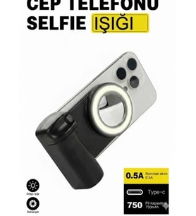 Bluetooth Manyetik Telefon Yapıştırma Kavrama Halka Dolgu Işığı İle Magsafe Selfie Klips