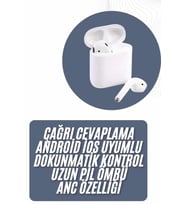 2025 Model Çağrı Cevaplayabilen Bluetooth Kulaklık Beyaz Dokunmatik Kontrol