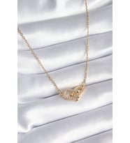 316L Çelik Gold Renk Zirkon Taşlı Model Kadın Kolye 5886 - EEEEEE5454-6399