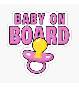 Baby On Board Arabada bebek var Oto Sticker Etiket 19CM md20
