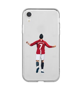 Iphone XR Uyumlu Cristiano Ronaldo Tasarımlı Şeffaf Telefon Kılıfı