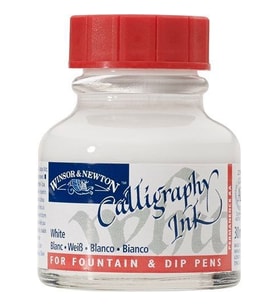 Winsor & Newton Kaligrafi Mürekkebi 30 ml. TITANIUM WHITE 
