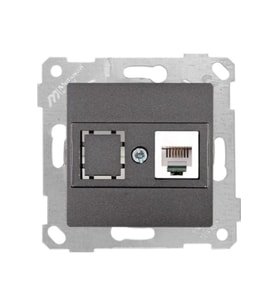 Mutlusan Rita Füme Mek+tuş Telefon Prizi 1xrj12 (cat3) Mut-2200 125 0195