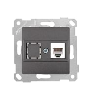 Mutlusan Rita Füme Mek+tuş Telefon Prizi 1xrj12 (cat3) Mut-2200 125 0195
