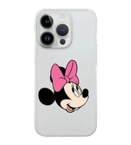 Apple iPhone 14 Pro Max Uyumlu Kamera Korumalı Tıpalı Kapak Minnie Mouse Tasarımlı ŞeffafKılıf