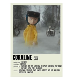 Coraline Alternatif (3) Tablo Ahşap Poster Dekoratif