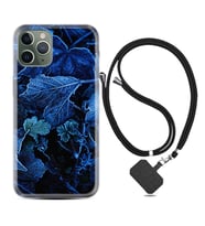 Apple iPhone 11 12 13 14 Pro Max Kılıf Boyun Askılı Silikon Blue Foid 1628