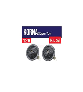 Araç Korna 12v Super Tone 130mm Siyah 2 Adet