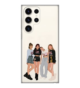 Samsung Galaxy S23 ULTRA Uyumlu Blackpink Tasarımlı Şeffaf Telefon Kılıfı