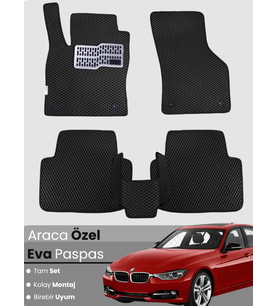 BMW 3 SERİSİ F30 SEDAN (2012-2019) Uyumlu EVA Paspas Tam Set–Araca Özel,Su Geçirmez