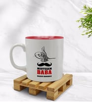 BK Gift Kişiye Özel Muhteşem Baba Tasarımlı İçi Kırmızı Renkli Kupa Bardak Model 1