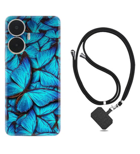 Realme C55 Kılıf Resimli Boyun Askılı İpli Desenli Silikon Owl 1351