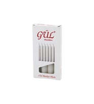 4PCS - İNCE ÇAP=1.6CM - UZUNLUK=12CM BEYAZ KLASİK MARKET MUM