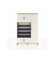 Arges Dolap 11 Raflı 5 Kapaklı 132x30x195 Çam-Aytaşı/Antrasit