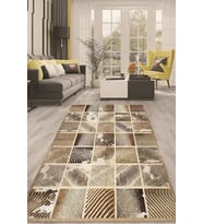 Dijital Kaymaz Taban Yıkanabilir Modern Renkli Salon Halısı Mutfak Halısı Yolluk ND-HT-1221 (Vizon)