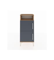 Arges Komodin Tek Raflı 2 Kapaklı 44x30x96 Çam-Antrasit