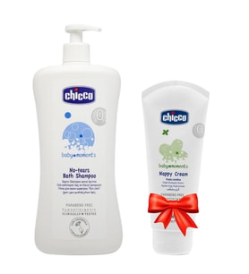 Chicco Göz Yakmayan Saç ve Vücut Şampuanı 750ml + Chicco Pişik Önleyici Krem 100ml