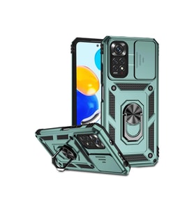 Xiaomi Redmi Note 11 Pro Kılıf Pars Lens Yüzüklü Silikon - Yeşil