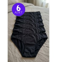 Kadın 6'lı Paket Pamuklu Bikini Külot Esnek Yumuşak İz Yapmaz İç Çamaşırı