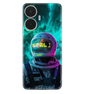 Realme C55 Kılıf Resimli Desenli Silikon Platinium Series Space 1814