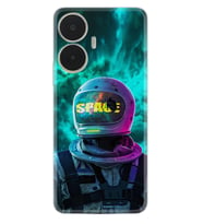 Realme C55 Kılıf Resimli Desenli Silikon Platinium Series Space 1814