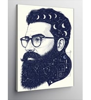 Kanvas Tablo Sakallı Adam Portresi