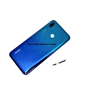 Tkgz Huawei Uyumlu P Smart 2019 Kasa Arka Pil Kapağı MAVİ