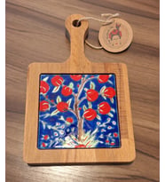 Loya Handmade - Ahşap Mini Sunum ( Mini Elma Ağacı-El Yapımı Çini)