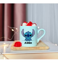 Stitch Tasarımlı Kişiye Özel Yeşil Türk Kahvesi Fincanı