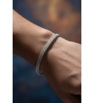 925 Ayar Gümüş Unisex Hasır Bileklik