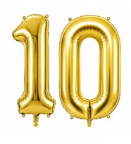 10 Rakam Folyo Balon Altın Rengi (76 cm)