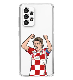 Samsung Galaxy A73 Uyumlu Luka Modric Tasarımlı Şeffaf Telefon Kılıfı