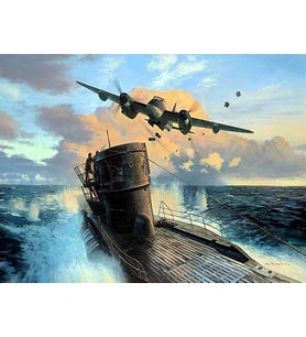 Denizaltı Sayılarla Boyama Seti(40x50 cm Tuval Şasesine Gerili)
