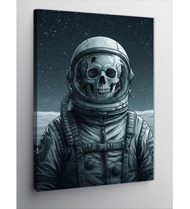 Kanvas Tablo Astronot ve Kafatası