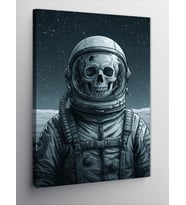 Kanvas Tablo Astronot ve Kafatası