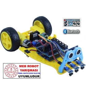 2WD MULTİTRON ARAÇ KİTİ V1ÇİZGİ İZLEYEN ENGELDEN KAÇAN BLUETOOTH (DEMONTE)