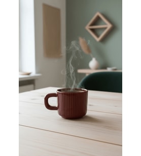 El Yapımı 260 ml Bordo Parlak Seramik Mug Çay Kahve Kupası MIT1303