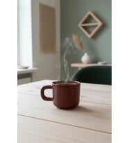 El Yapımı 260 ml Bordo Parlak Seramik Mug Çay Kahve Kupası MIT1303