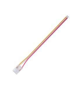 10 mm COB LED Şerit Konnektörü 3 Pin CCT Tek Taraflı Kablolu 10 cm Şeffaf Lehimsiz Bağlantı Aparatı 1 Adet 12V 24V