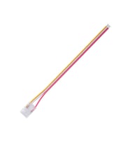 10 mm COB LED Şerit Konnektörü 3 Pin CCT Tek Taraflı Kablolu 10 cm Şeffaf Lehimsiz Bağlantı Aparatı 1 Adet 12V 24V
