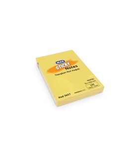 Mas Yapışkanlı Not Kağıdı 100 Yaprak 76x102 Mm Pastel Sarı