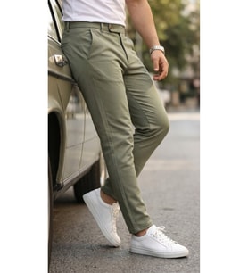 Erkek Slim Fit Dilli Kumaş Pantolon