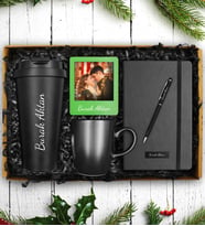 Sevgililer Gününe Özel Siyah Kupa & 400 ML Exclusive Çelik Termos & Fotoğraf Çerçevesi & French Press