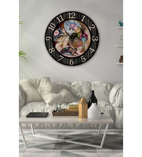 Retro Tasarımlı Duvar Saati 35 X 35 Cm (Baskılı)