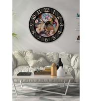 Retro Tasarımlı Duvar Saati 35 X 35 Cm (Baskılı)