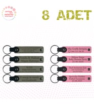 K Gri & Pembe, 8’li Set, Kişisel Mesajlı Deri Hediyelik, Matematik Öğretmeninden Dönem Sonu Hediyesi