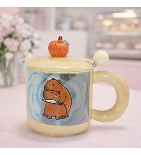 Kawaii Kapaklı Sevimli Ayıcık Tasarımlı Seramik Kupa Bardak 500 ML – Çay Kahve Ofis Hediyelik