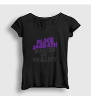 Presmono Kadın Siyah Reality Black Sabbath T-Shirt 17988tt