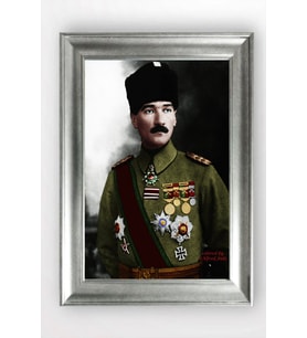 Gümüş Çerçeveli Atatürk Tablo a631